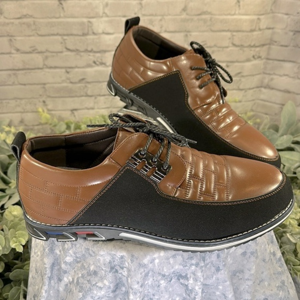 Gatsby Oxford Derby Brown & Black Leather Comfort Dressy Casuals Men’s 12M✨NWOT✨